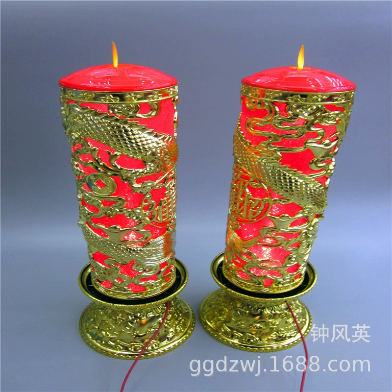 Свеча лампа большой плагин или Батарея Свечи поклонения Будде оптом