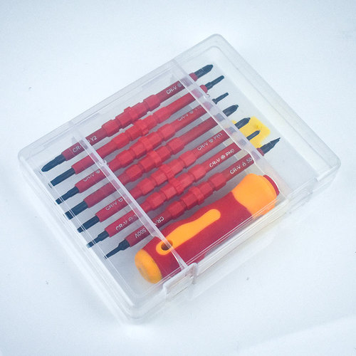WEEKS electrician's batch telecommunication insulation multi-purpose repair tool factory sales chromium vanadium steel screwdriver set