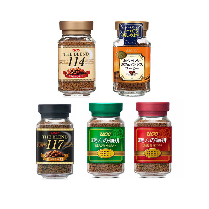 UCC Coffee imported from Japan 114117 bottles 90g instant sugar-free freeze-dried low due to pure black coffee powder
