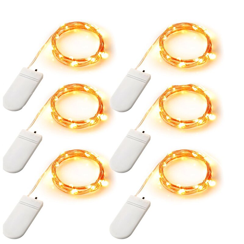 LED light string copper wire lamp CR2032 button cell box copper wire Christmas Lights outdoor garden decorative light string