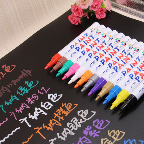 Wholesale 110-Color Marker Pens, Tire Markers, Touch-Up Paint Pens, and Single Auto-Colorful Oil-Based Markers