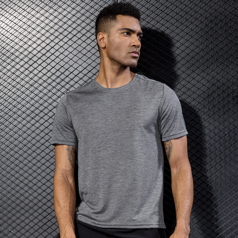 Ropa de entrenamiento para hombres, camiseta de cuello redondo, baloncesto, camiseta de entrenamiento, camiseta transpirable, camiseta de entrenamiento, camiseta de mangas cortas