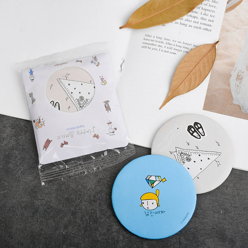 Handheld Cartoon Mirror, Cute Compact Pocket Mirror, South Korea Style, Assorted Packaging
