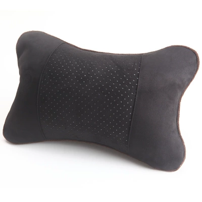 Car Neck Pillow, Car Headrest, Suede Cervical Spine Pillow, Four-Season Lumbar Cushion, Perforated Seat, Neck Pillow, Head Pillow, Dropshipping (Headrest) - yaoyan-black-neck-pillow