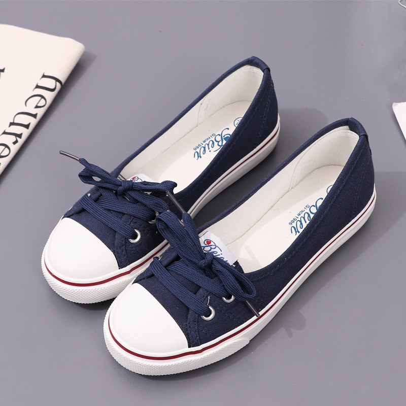 Bell 99-202 Women's Canvas Shoes White Shoes Women's Easiest for Match Literary Shallow Mouth Shoes Summer Wholesale Dropshipping