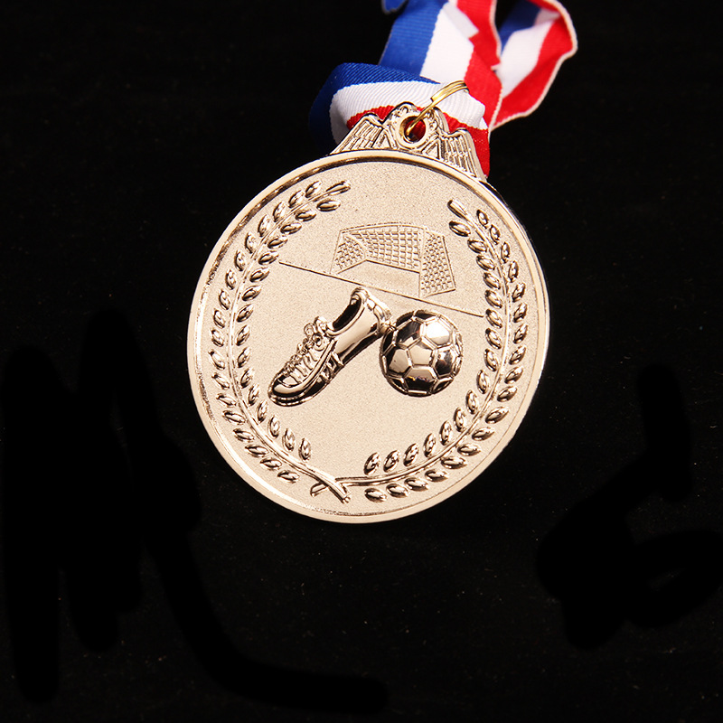 Medallas metálicas de fútbol, premios de medallas para eventos deportivos, premios de medallas para competiciones de fútbol, medallas de bronce metálicas.