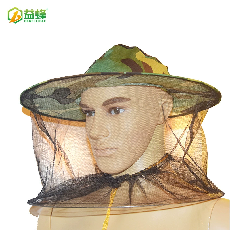 Оптовые инструменты для пчеловодства с сеткой на шнурке, камуфляжная пчелиная шапка, маска против пчел, антимоскитная шапка для лица