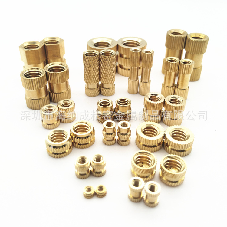 注塑铜螺母   热熔铜螺母现货  根据要求设计铜螺母  铜螺母规格