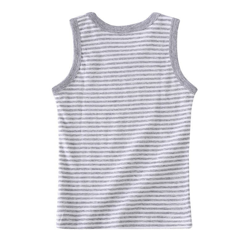 Qinggu Qinghuai de verano de los niños de hilo de algodón fino que basa la camisa de los niños 100 Chaleco de algodón 2 piezas de fábrica