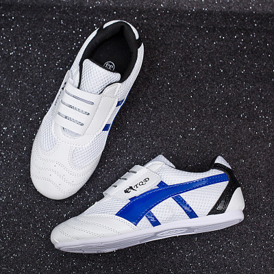 網布跆拳道鞋兒童男訓練軟底女款成人道鞋鞋子透氣初學者台拳道