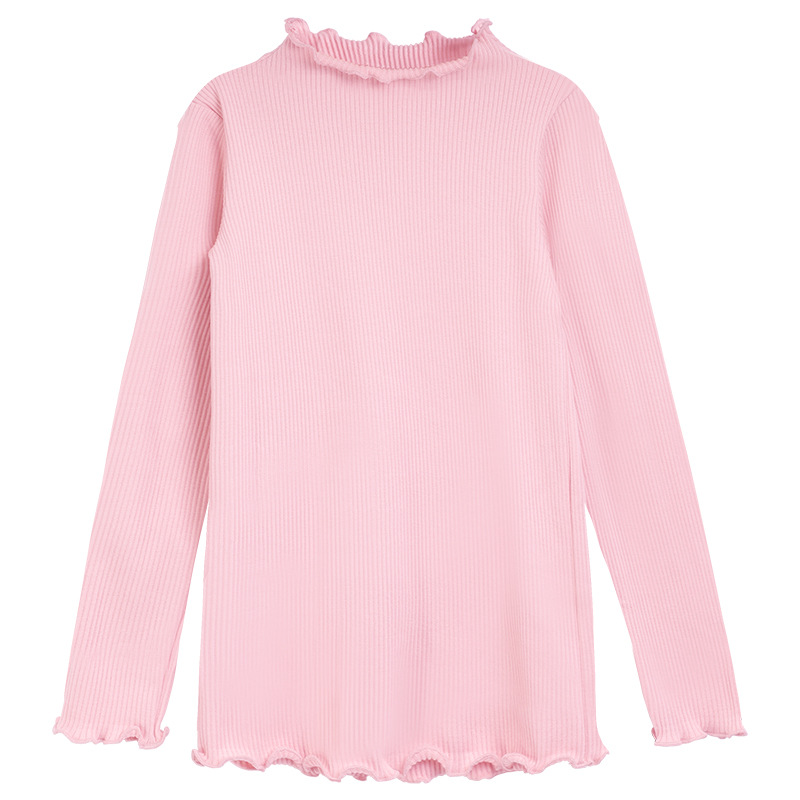 Ropa de baile para niños Camiseta de manga larga de las niñas caliente superior cuello alto de los niños estiramiento bebé que basa la camisa superior