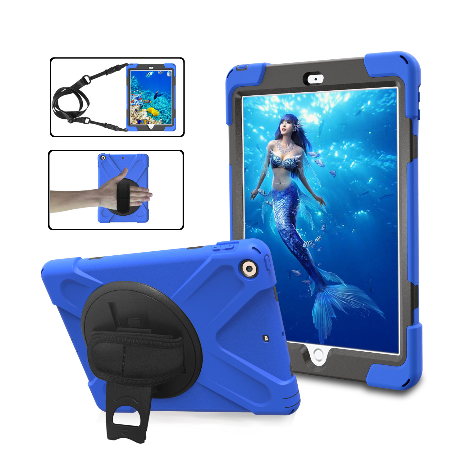 Amazon applicable ipadpro11 Pirate King 9.7 protective case air4 hand strap 10.2 strap 10.9 drop-resistant shell