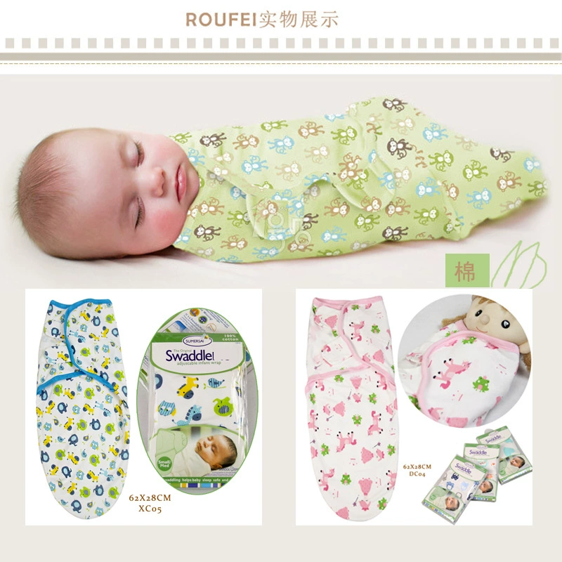 Новорожденных Пеленание младенца хлопка обертывание новорожденного хлопка обертывание детское одеяло Спальный Мешок обертывание