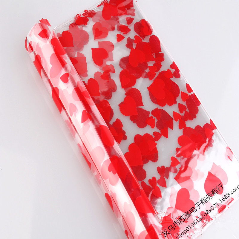 厂家直销多规格娃娃袋/礼品袋透明印花袋/水果花篮塑料包装袋现货