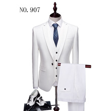 ��װMen 3 Pieces Slim Fit Casual Tuxedo Suit Male Suits Set