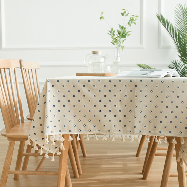 Yiyi Qiyun blue daisy seal Xiao Qingxin idyllic tablecloths…