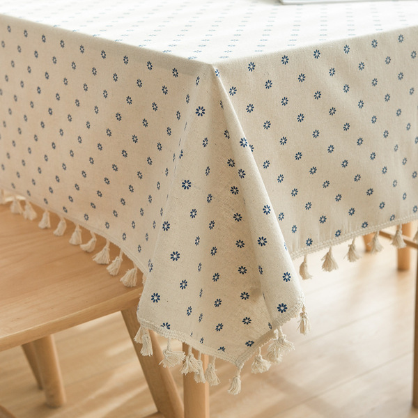 Yiyi Qiyun blue daisy seal Xiao Qingxin idyllic tablecloths…