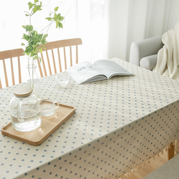 Yiyi Qiyun blue daisy seal Xiao Qingxin idyllic tablecloths…