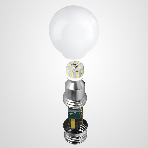 磨砂奶白小球泡G45暖光led5w圆形360度发光台灯E27魔豆分子灯光源