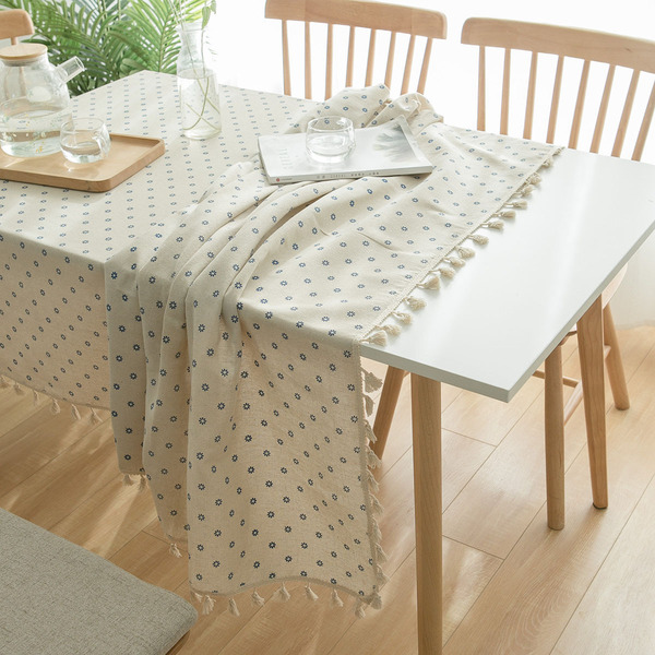 Yiyi Qiyun blue daisy seal Xiao Qingxin idyllic tablecloths…