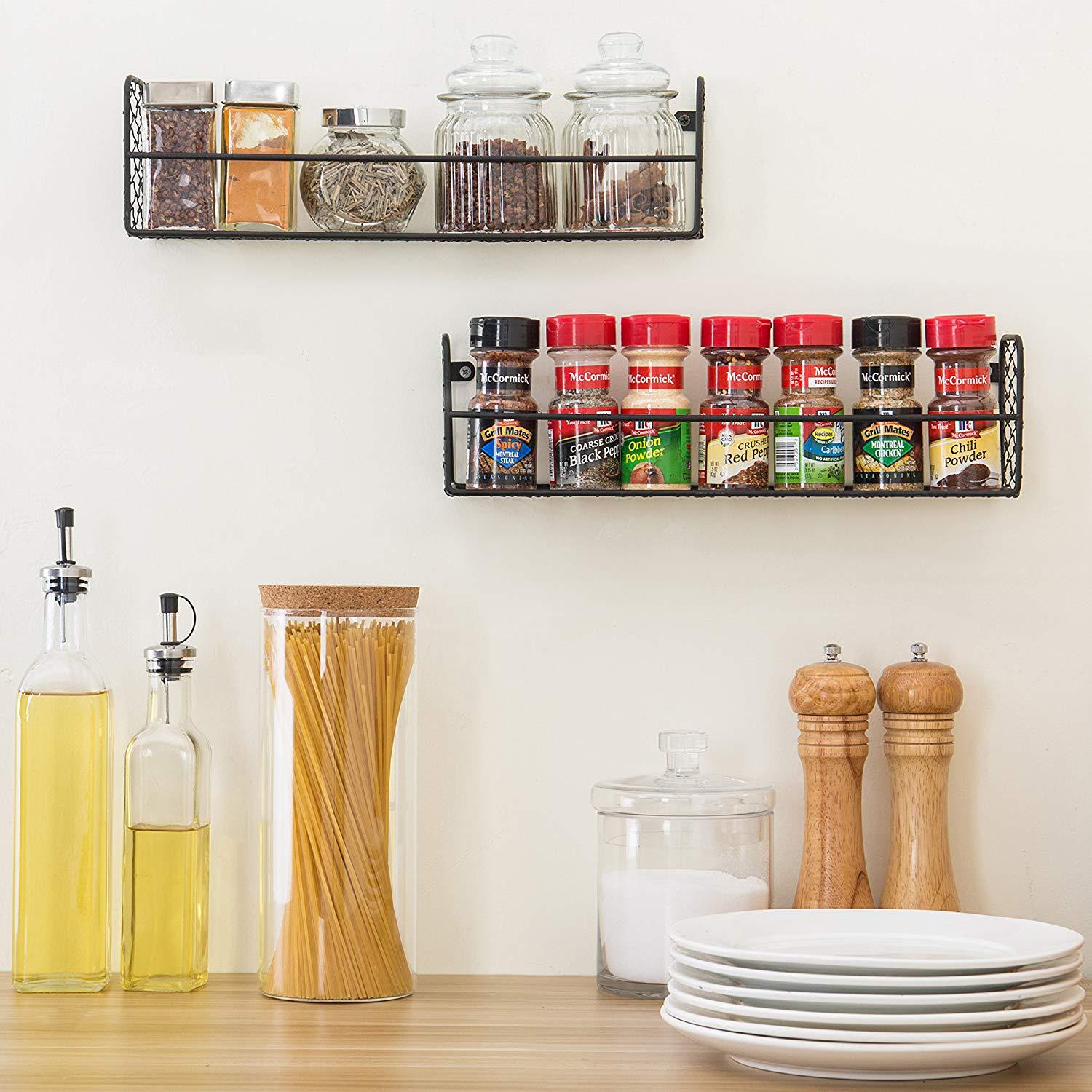 Two pieces of wall -mounted kitchen -type kitchen iron lines, seasoning tank storage shelf manufacturers direct sales