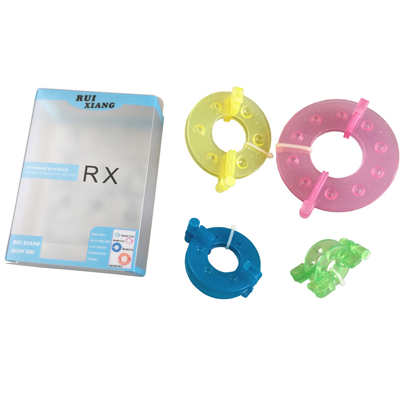 Herramientas de trenzado transparentes ABS plástico bola de fabricación de un conjunto de 4 especificaciones