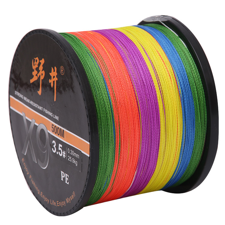 Bien salvaje 1000 m 9 serie PE luya línea fluorescente rojo colorido 10 m un color línea principal fuerte caballo mar pesca