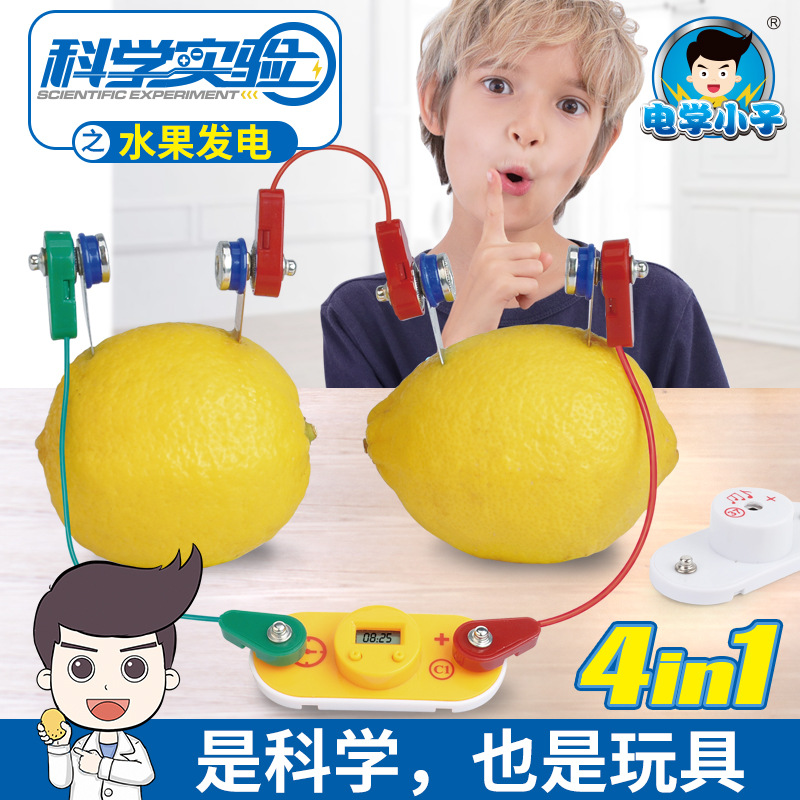 Electrical Boy Electronic Building Blocks 360 Children's Fun Assembling Fruit Battery Physics Experiment Circuit Science and Education Toy 6