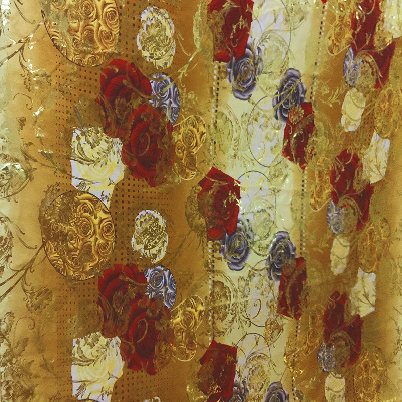 厂家宽幅全涤家纺布四件套床单磨毛桃皮绒面料烫金布烫银加工|ms