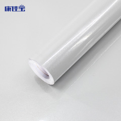 Cross border small roll wallpaper self-adhesive PVC pearl waterproof wallpaper solid color glossy sticker kitchen desktop wardrobe renovation