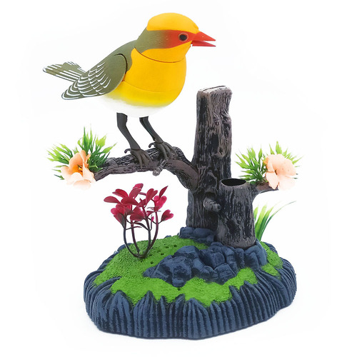 [Voice Controlled Bird Collection-506] Simulated bird electronic pets, electric induction and interesting creative pen holder decorations