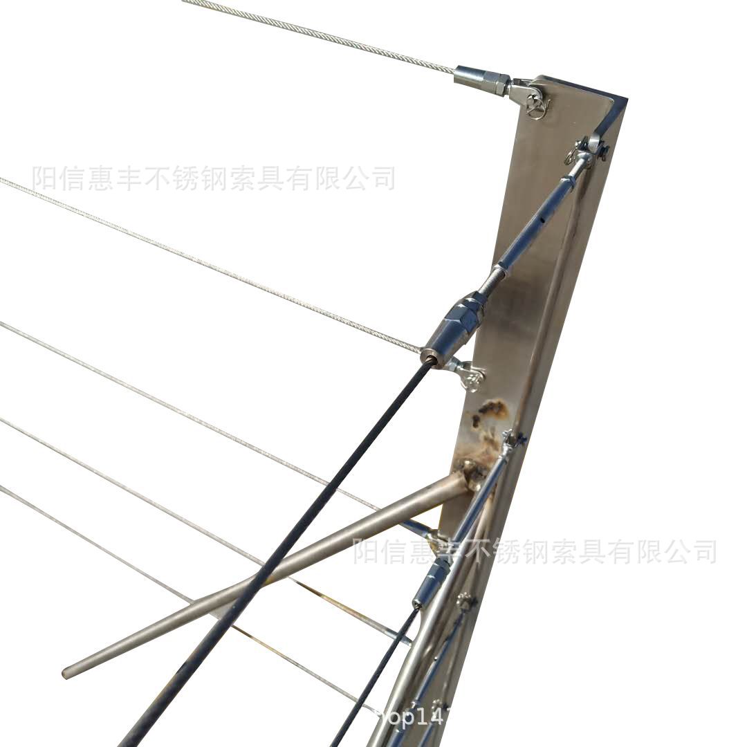 拉索配件护栏阳台花篮 钢丝绳快速接头不锈钢接线器快捷安装