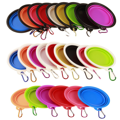 Pet bowl made of foldable silicone, direct supply from the manufacturer, convenient silicone pet bowl, pet plate, pet dish