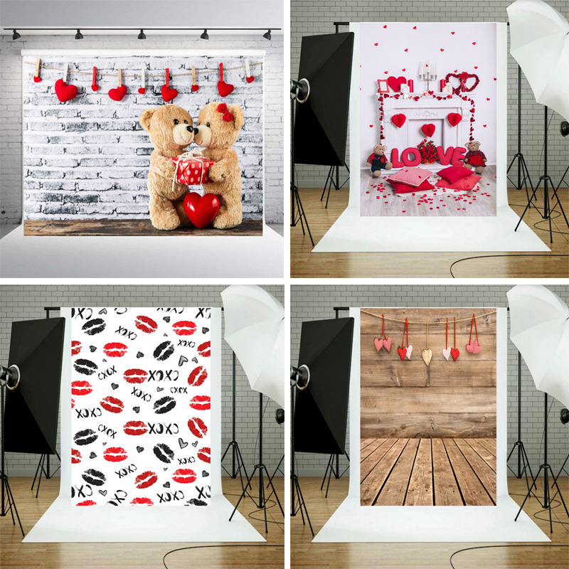 Cross-Border special photography background cloth photography studio background props party scene Valentine's Day heart-shaped theme Cross-Border special photography background cloth photography studio background props party scene Valentine's Day heart-shaped theme