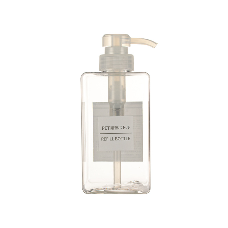 En stock al por mayor PETG Botella de loción Champú gel de ducha prensa botella vacía botella de reemplazo de sub-botella