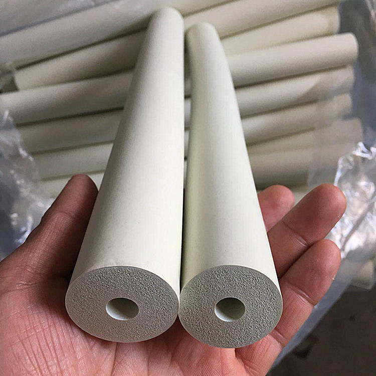 加厚高密度发泡空心管泡沫批发 减震缓冲手把套 米灰色包装海绵柱