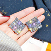 Fashionable trend earrings, accessory, Korean style, simple and elegant design, wholesale