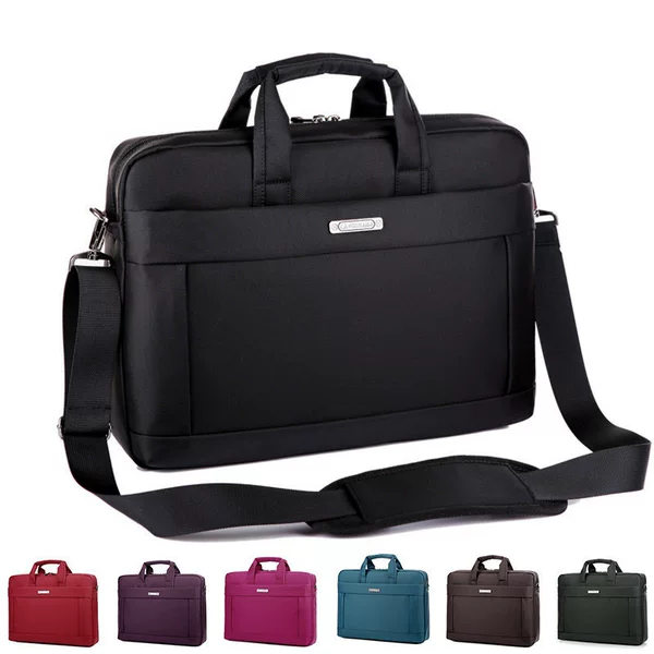 New Solid Color Waterproof Briefcase Men's and Women's Business Document Bag Conference Bag Portable Laptop Bag