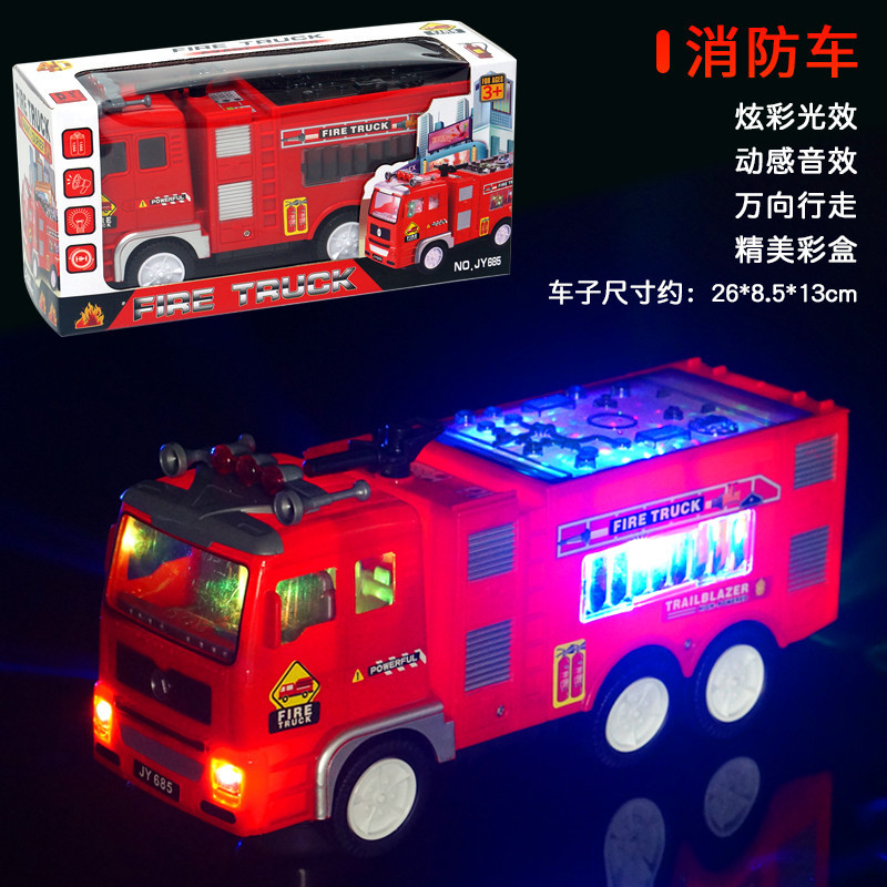 Juguetes de parada al por mayor coche eléctrico grande vehículo de ingeniería universal juguete 4D música ligera modelo de coche de juguete para niños