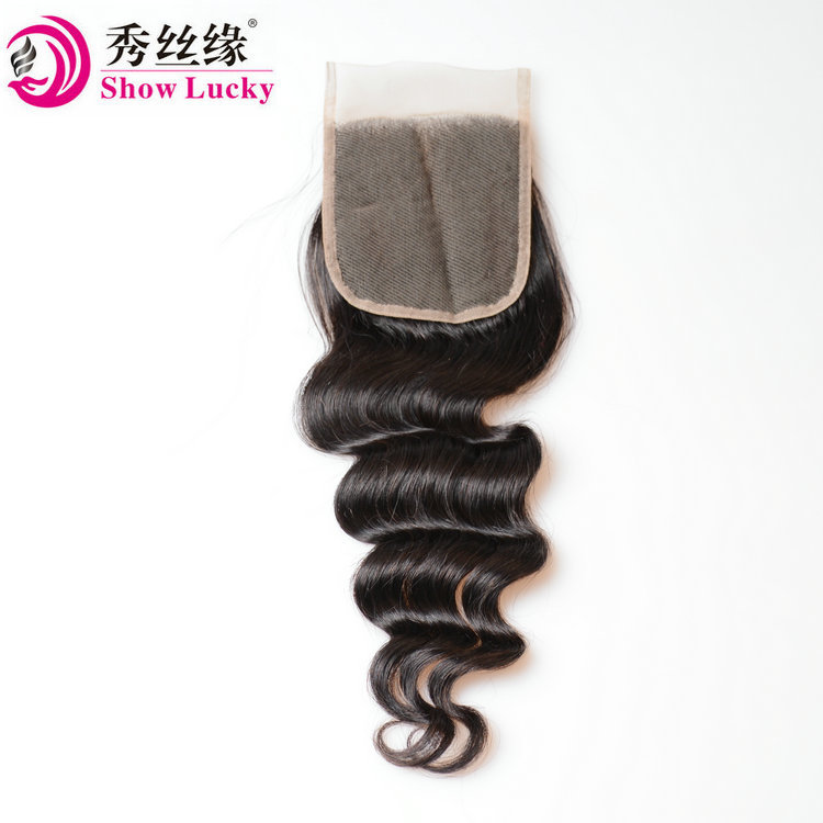Factory direct supply pick hair lace hair accessories 4*4 Loose deep wave lace closure