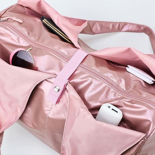 Trendy Yoga Fitness Bag Solid Color Large Capacity Wear-Resistant and Burden-Reducing Portable Travel Bag Luggage Bag Travel Bag