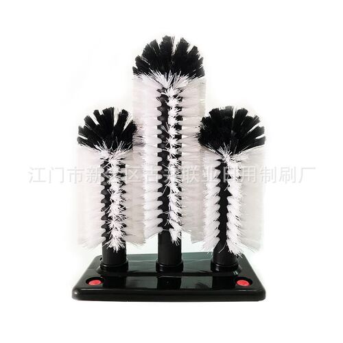 Detachable three-head cup washing brush soft bristles decontamination cleaning glass thermos cup multifunctional cup brush home bar brush