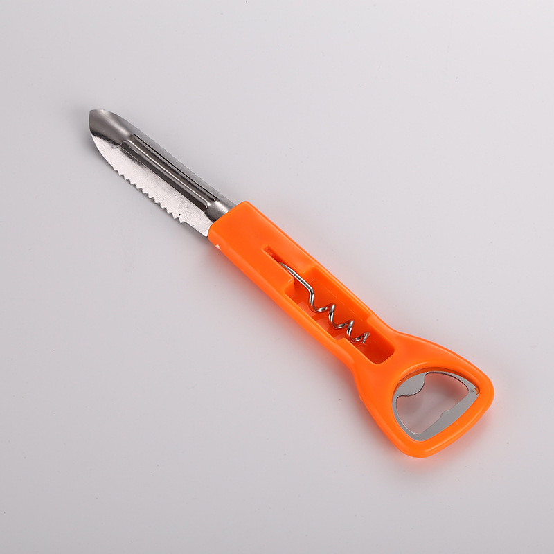 Cocina gadget abridor de botellas de vino de acero inoxidable abridor de cerveza multifunción anti-scald Bowl clip Peeler