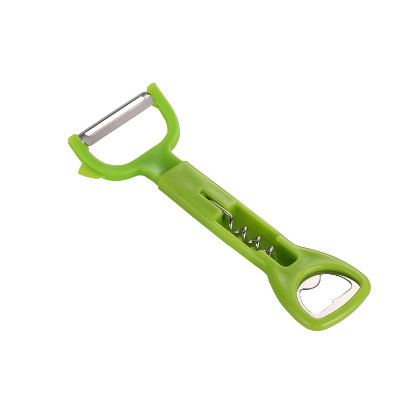 Cocina gadget abridor de botellas de vino de acero inoxidable abridor de cerveza multifunción anti-scald Bowl clip Peeler