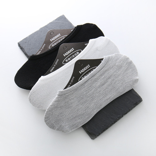 Summer men's socks men's socks cotton socks shallow mouth silicone non-slip invisible boat socks polycotton socks wholesale