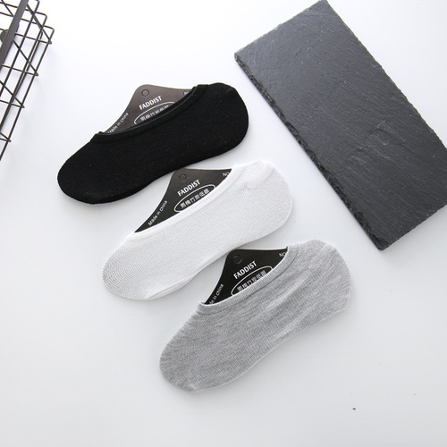 Summer men's socks men's socks cotton socks shallow mouth silicone non-slip invisible boat socks polycotton socks wholesale
