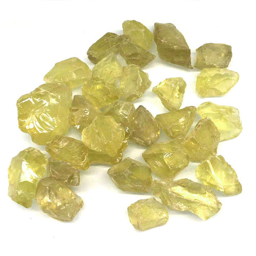 Wholesale natural citrine rough stone, mineral crystal lemon yellow aromatherapy diffuser, decorative natural citrine gravel