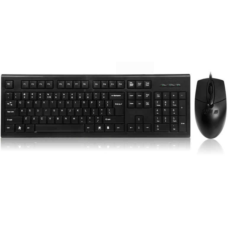 Original A4Tech Kk-5520N/Kk-8572N Wired Keyboard and Mouse Set Suitable for Office, Gaming, and Internet Cafes