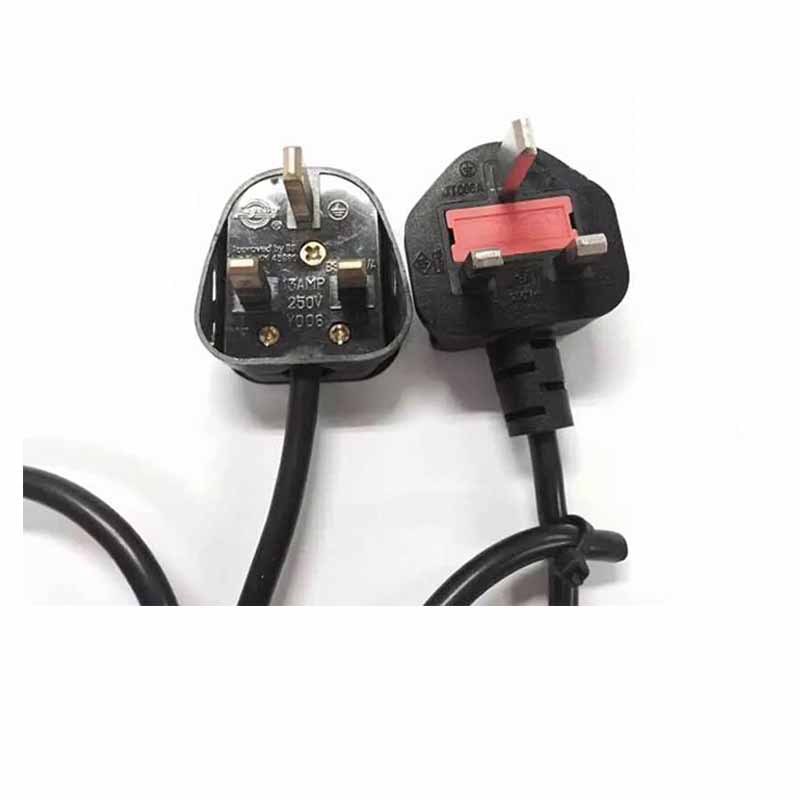 【厂家供应】英式三极全铜方脚插头 BS认证带保险丝三极组装插头