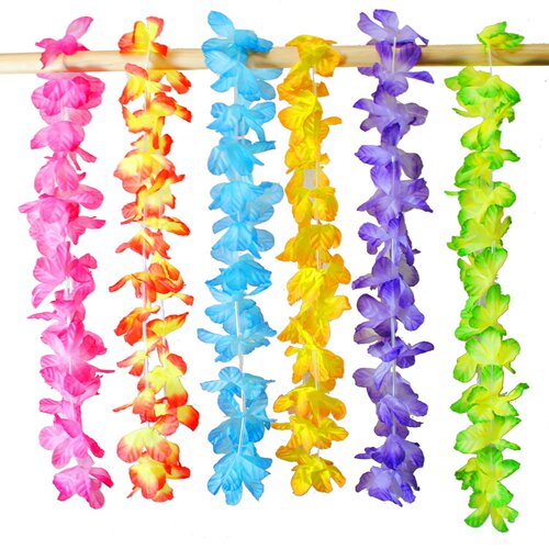 Hawaiian party decoration 36-color garland, multi-color mixed, no odor, less silk shedding, can be vacuum packed